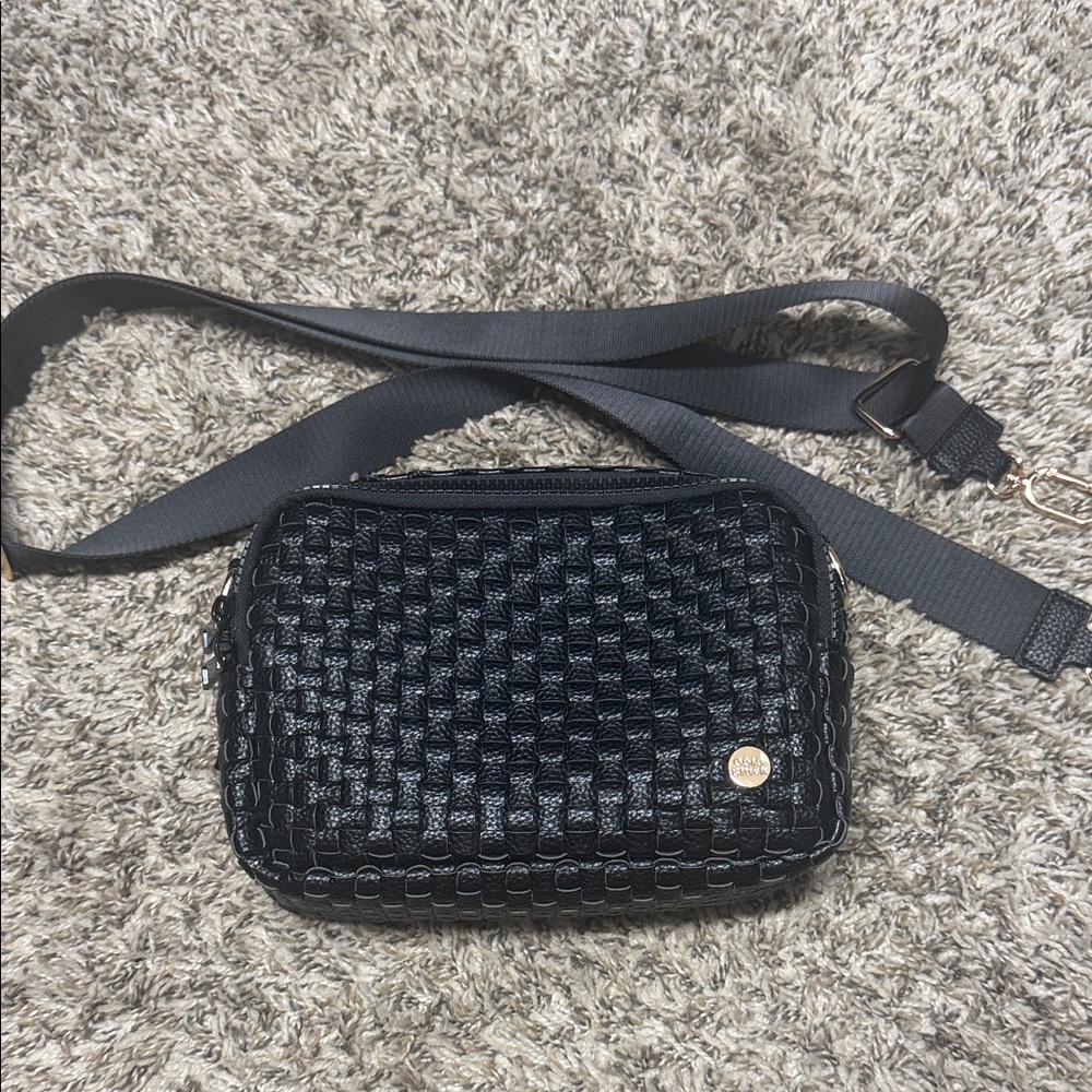 Gold blush bestie bag woven